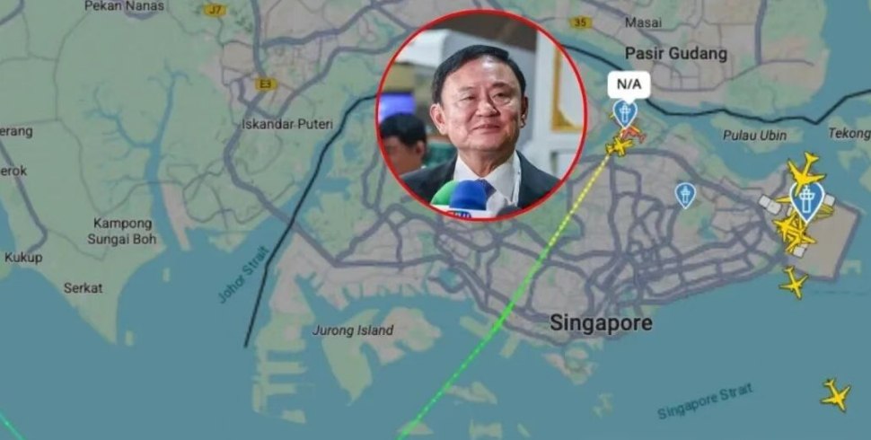 泰国前总理他信抵达新加坡