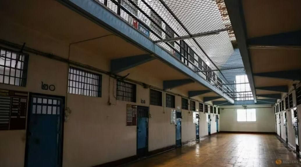 关押他信的泰国监狱内部