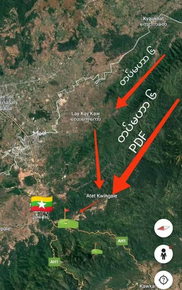 妙瓦底附近村庄准备被老缅拿下