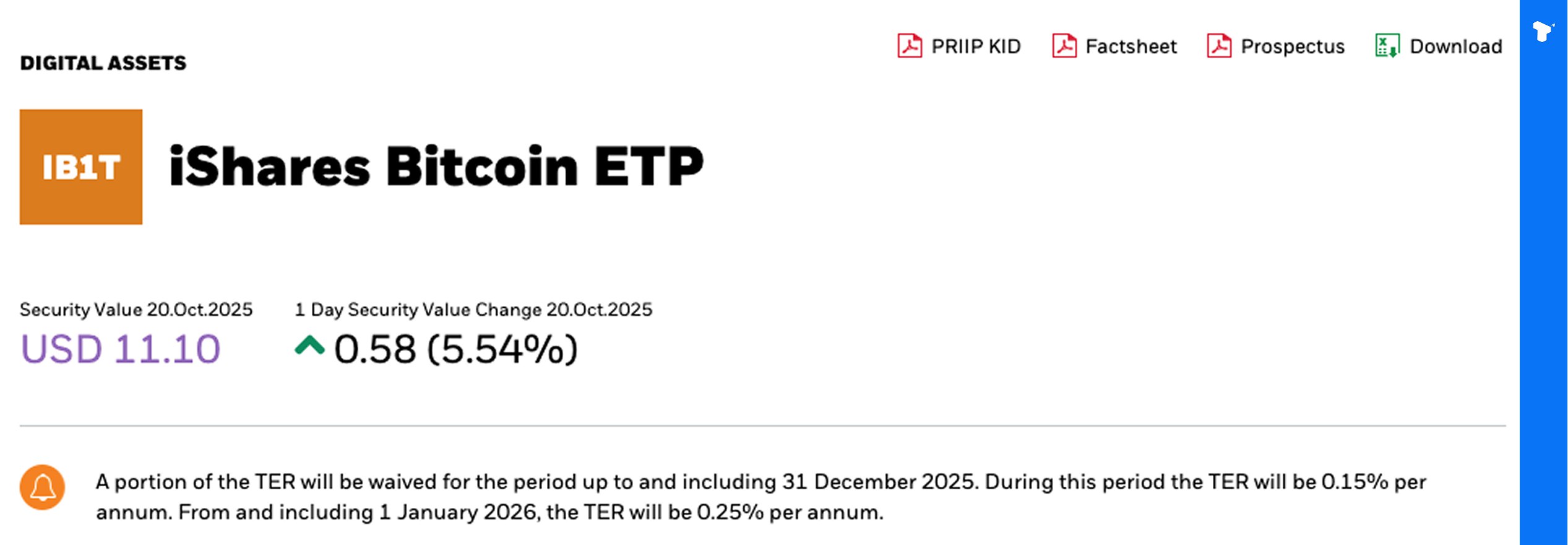 贝莱德在英国上市比特币 ETP