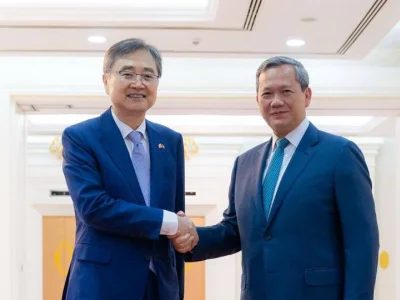 洪玛耐会见韩国外长赵显：共商韩柬打击网络诈骗联合行动 - 洪玛耐