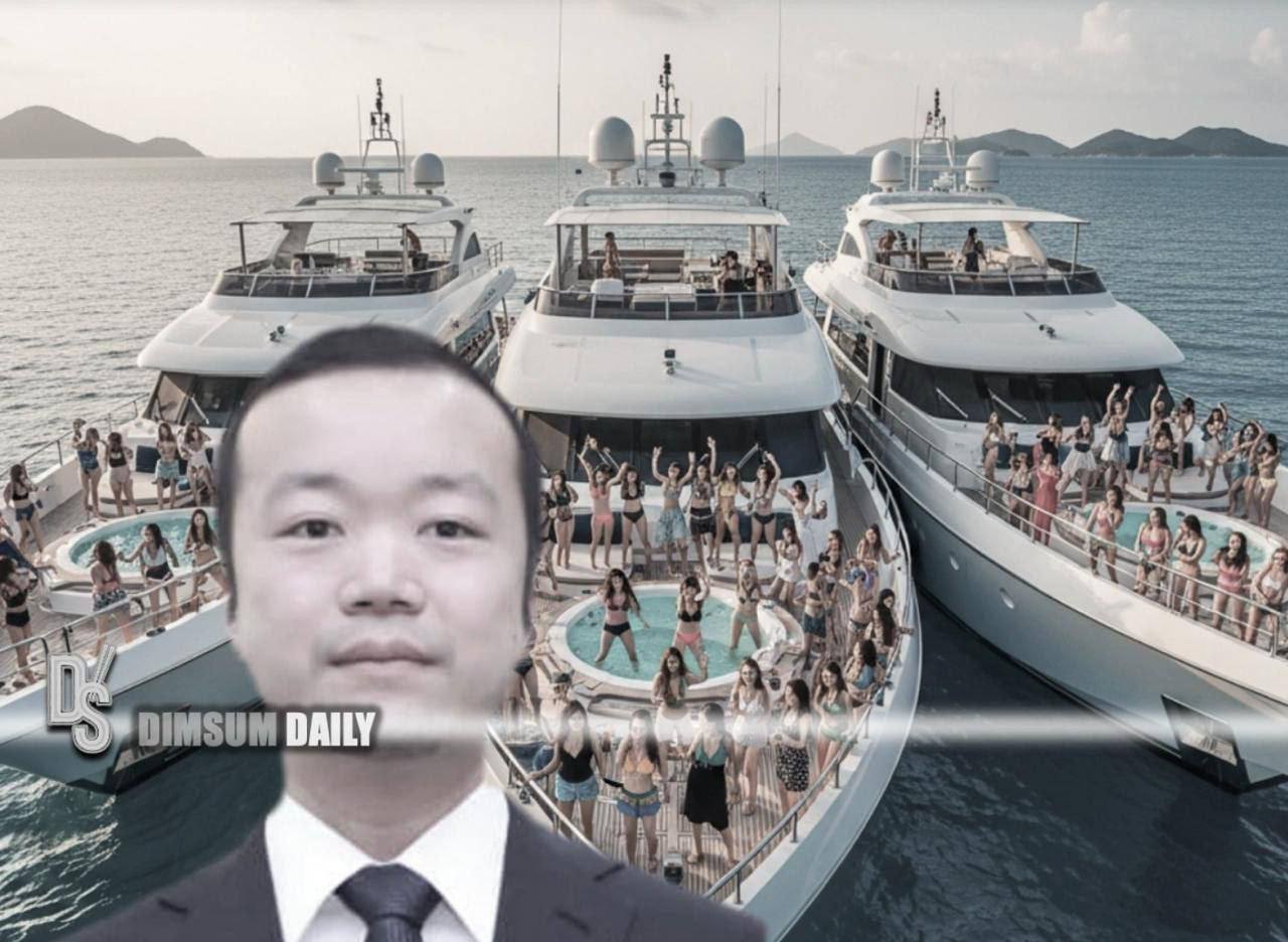 网友投稿：太子集团游艇玩一点都不新鲜，他们带中国小妹到西港公海玩。