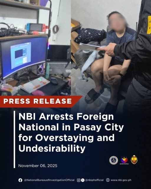 菲律宾NBI突袭帕赛：逮捕涉诈中国男子，逾期居留并曾盘踞马卡蒂诈骗窝点 - 菲律宾 NBI 逮捕